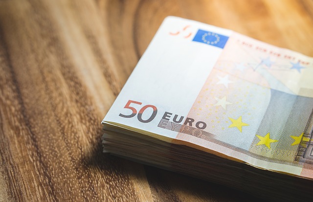 bankovky, padesát euro